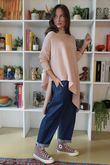 Bowie Asymmetric Turtle Neck Ribby Knit Shrimp /26 =